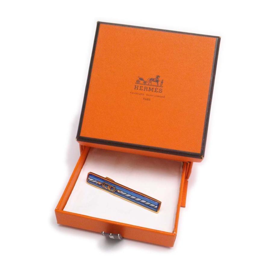HERMES（エルメス） 【美品】エルメス タイピン 七宝焼きブルー 