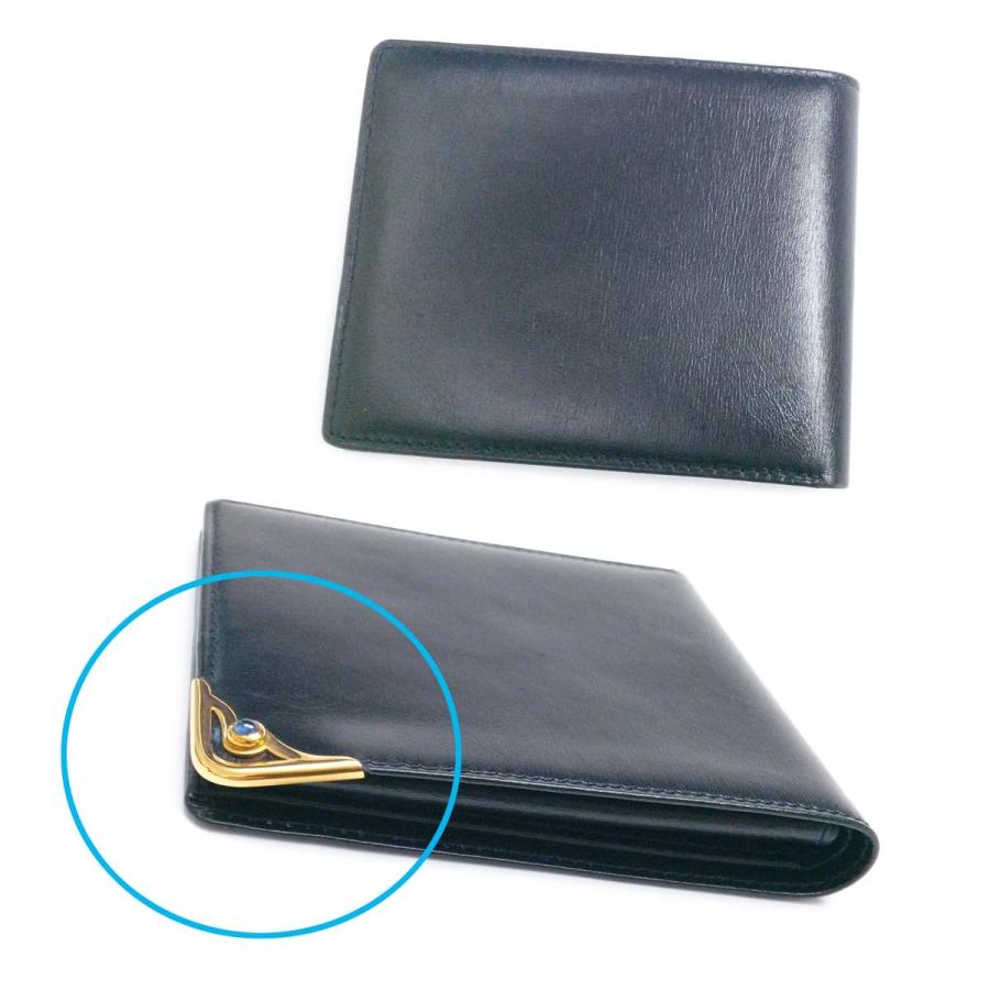 正規品♡美品♡カルティエ　折りたたみ財布　サファイア　レザー　バッグ　財布 Cartier（カルティエ） 【超美品】カルティエ サファイアライン 二
