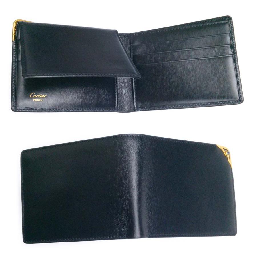 正規品♡美品♡カルティエ　折りたたみ財布　サファイア　レザー　バッグ　財布 Cartier（カルティエ） 【超美品】カルティエ サファイアライン 二