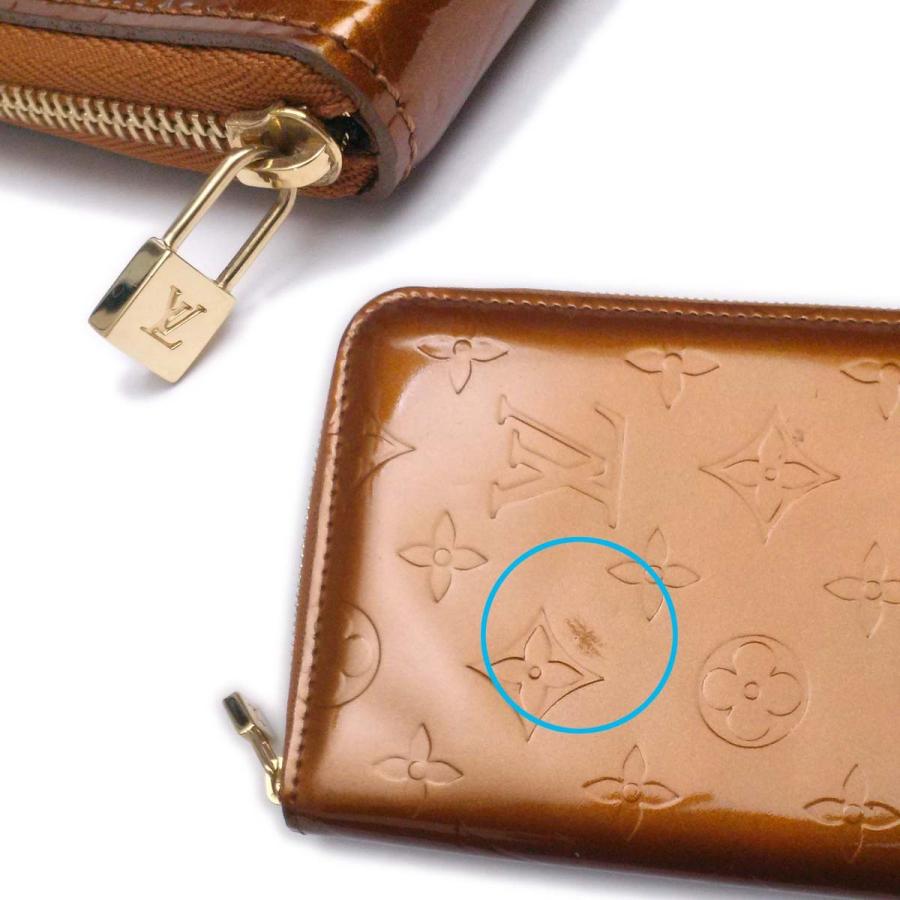 美品】ルイヴィトン ヴェルニ ブロンズ ラウンドファスナー長財布 
