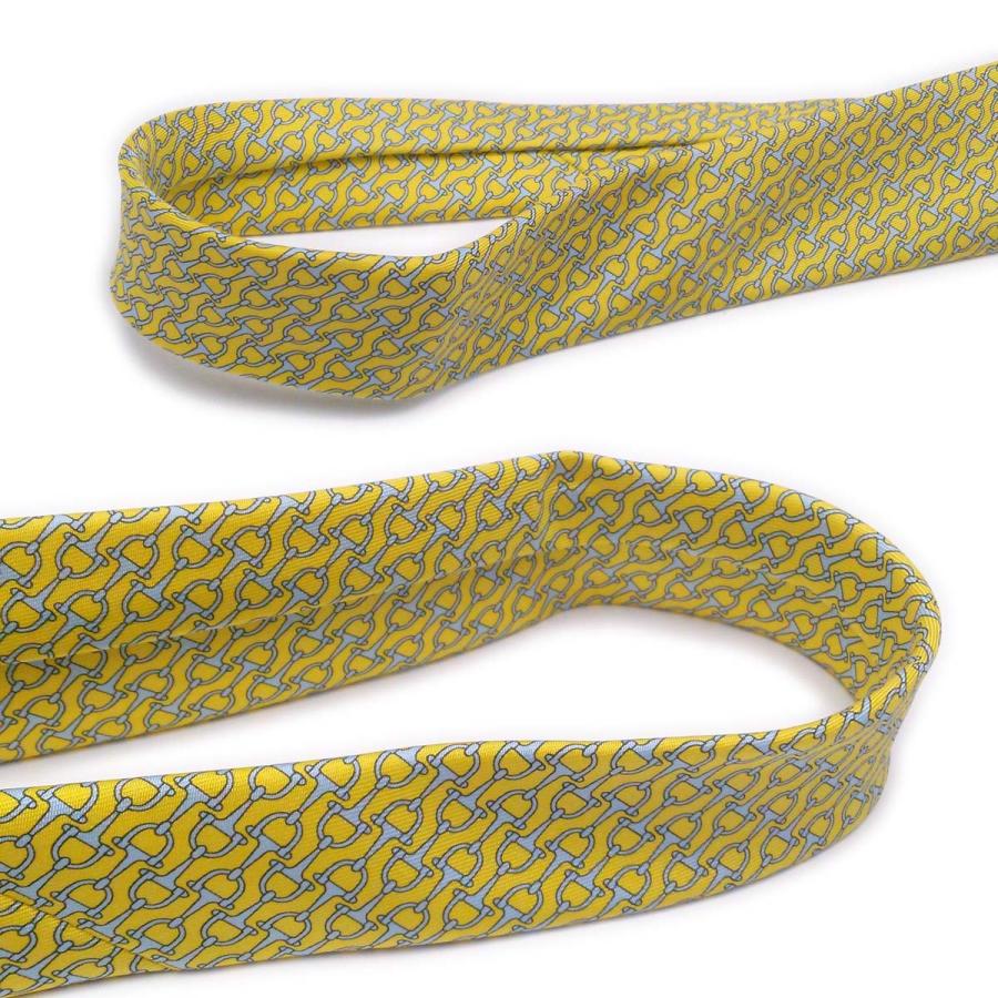 HERMES 【未使用-新品同様】エルメス ネクタイ 黄色 ホース HERMES 【未使用-新品同様】エルメス ネクタイ 黄色 ホース