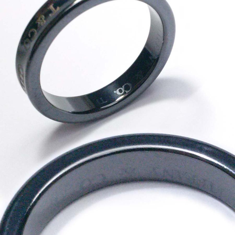 TIFFANY&Co. 【新品同様-超美品】ティファニー 1837リング ナロー 黒 Ti チタン 15号 指輪大メンズサイズ 箱 保存袋 ...