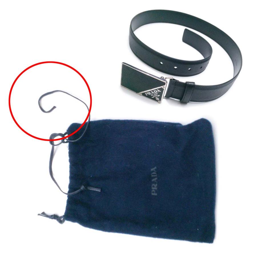 PRADA 【新品同様-超美品】プラダ サフィアーノ ベルト黒 2CM206 NERO  