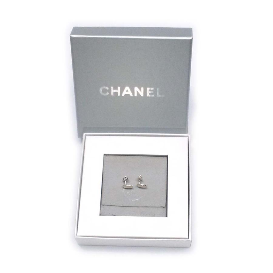 CHANEL 【超美品】シャネル ブランドロゴ ピアス シルバー925 AG925 