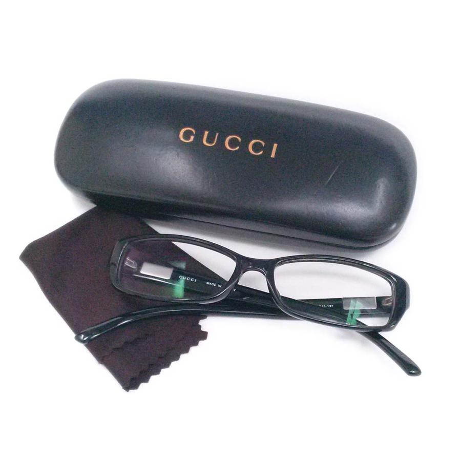 GUCCI ブラックフレーム メガネ ケース付き
