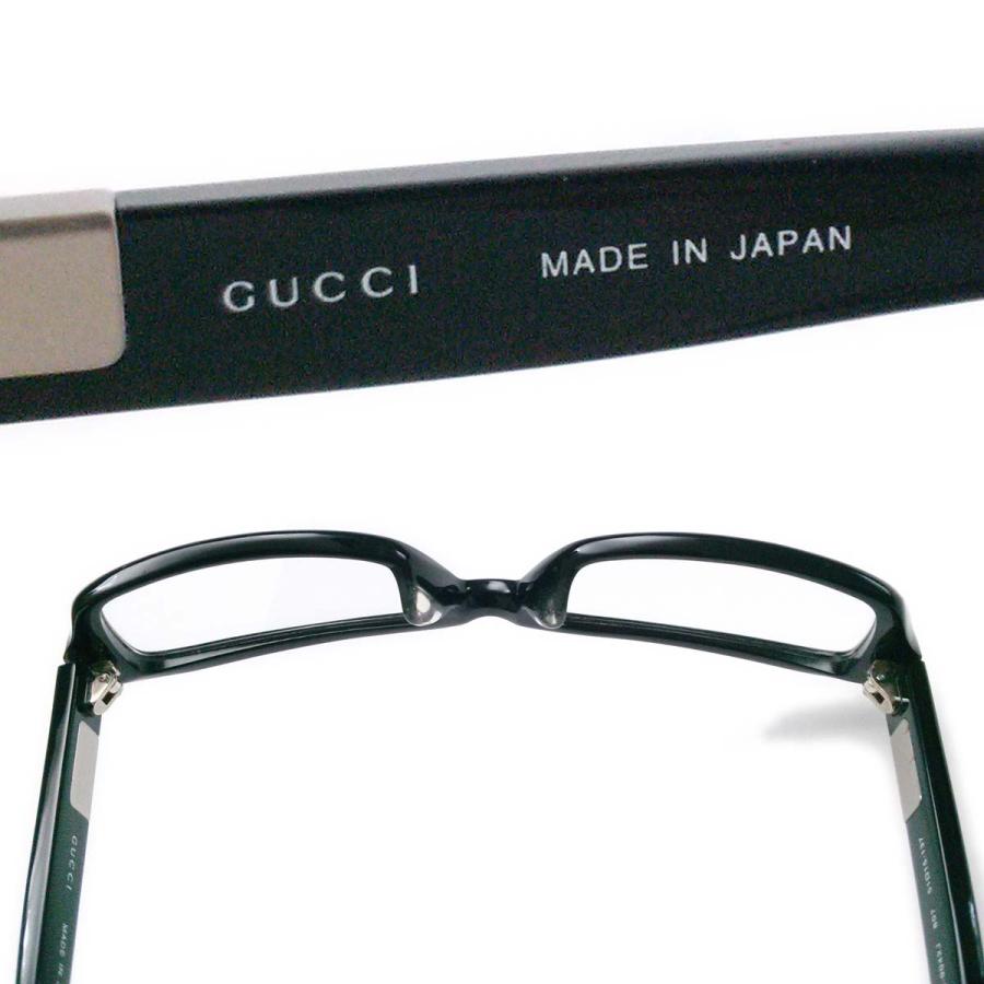 美品】グッチ 眼鏡 めがね メガネ 黒フレーム 度入り GG9042J メイド