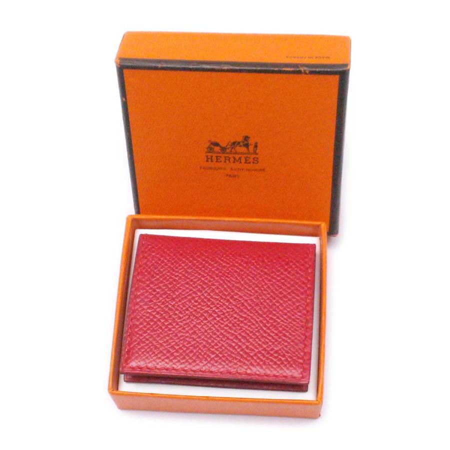 未使用保管品　赤　HERMES ミニフォトケース　レッド　エルメス　写真入れ HERMES（エルメス） 【新品同様-超美品】エルメス フォトケース