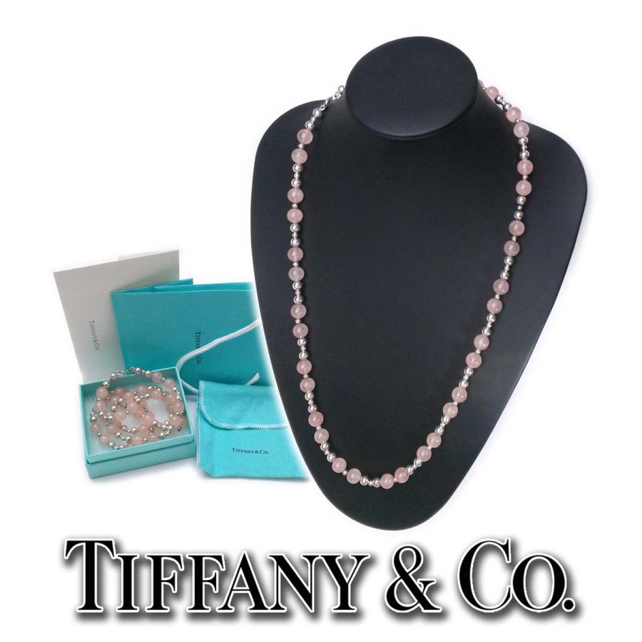 TIFFANY&Co. 【美品】ティファニー ローズクオーツロングネックレス 約 