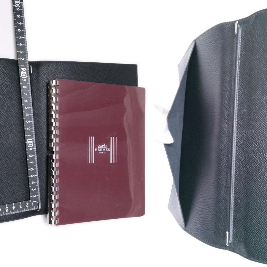 HERMES 【超美品】エルメス スメニエ 手帳カバー Semanier 黒 HERMES 【超美品】エルメス スメニエ 手帳カバー Semanier 黒