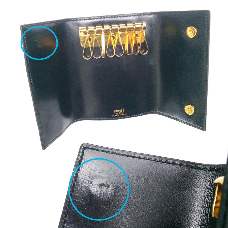 HERMES（エルメス） 【美品】エルメス『8連』キーケース 黒 ボックス