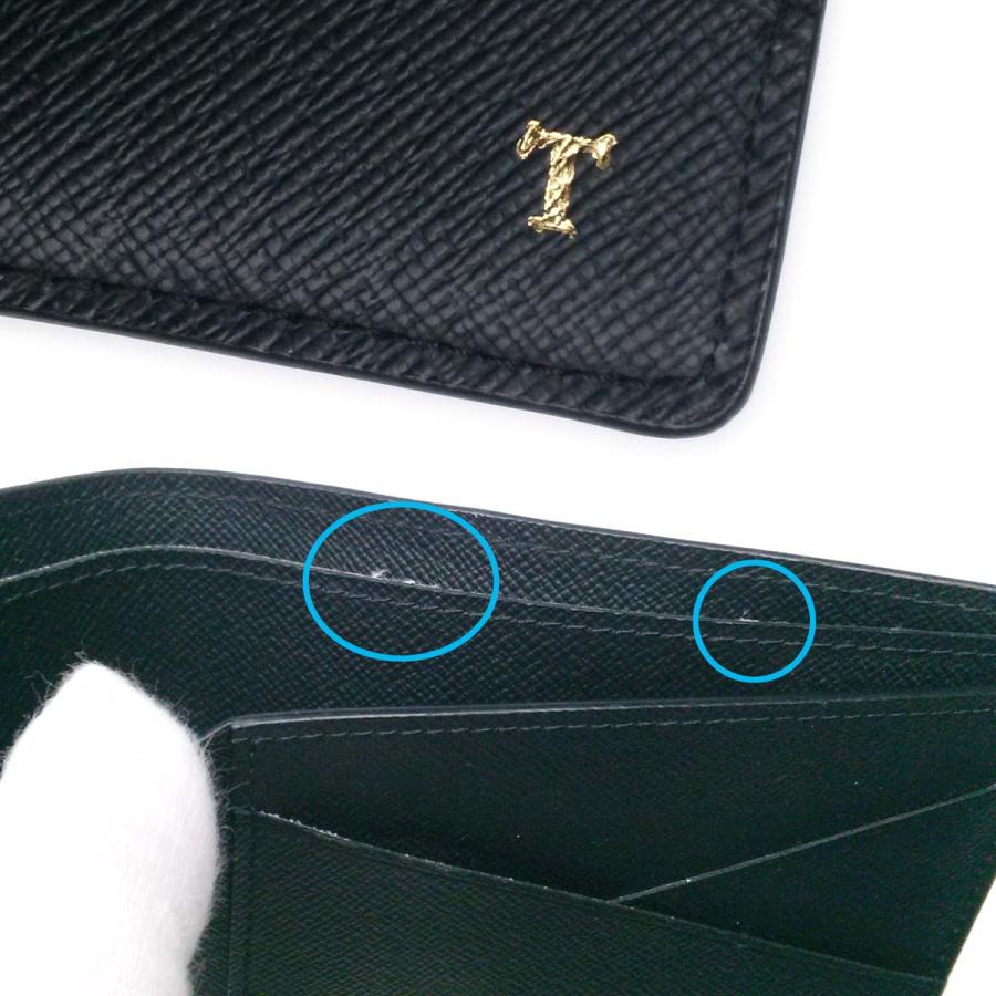 LOUIS VUITTON 【超美品】ルイヴィトン エピ 黒 二つ折り札入れ  