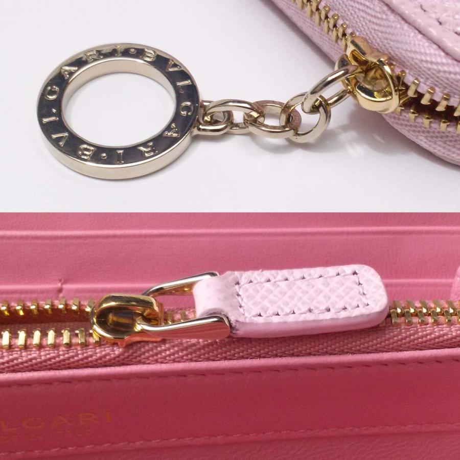 BVLGARI 【未使用-新品同様】ブルガリ ジップウォレット ピンク BVLGARI 【未使用-新品同様】ブルガリ ジップウォレット ピンク