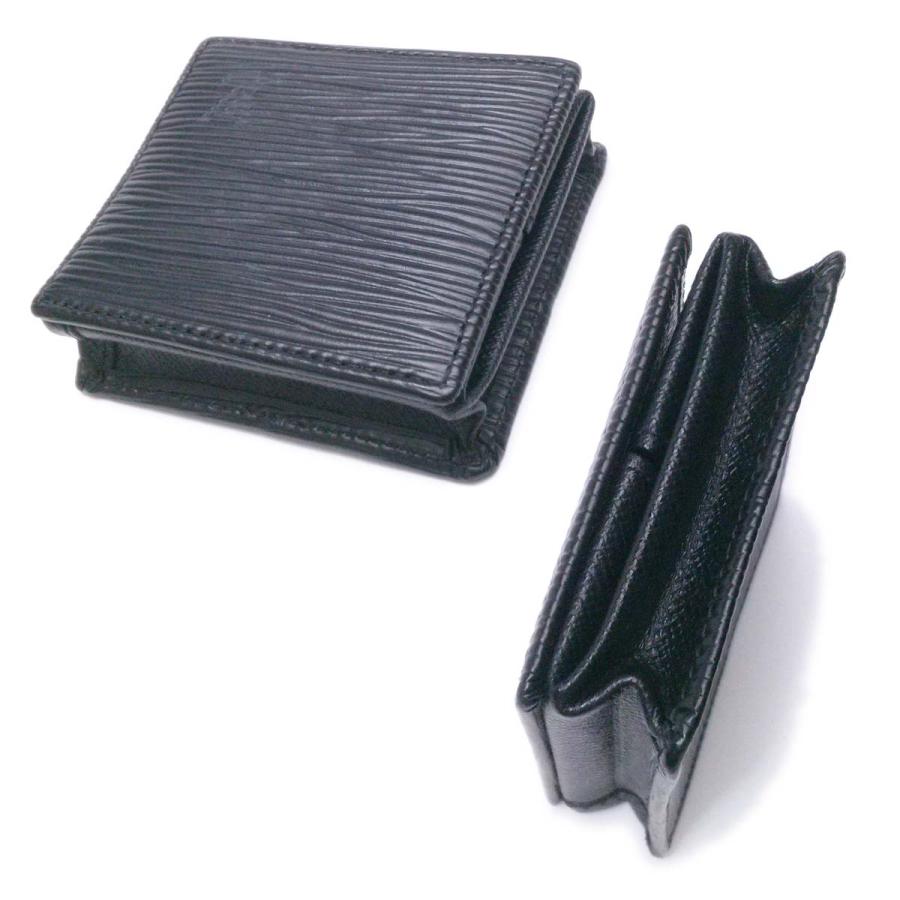 超美品】ルイヴィトン ポルトモネ ボワット エピ 黒 小銭入れ スクエア  