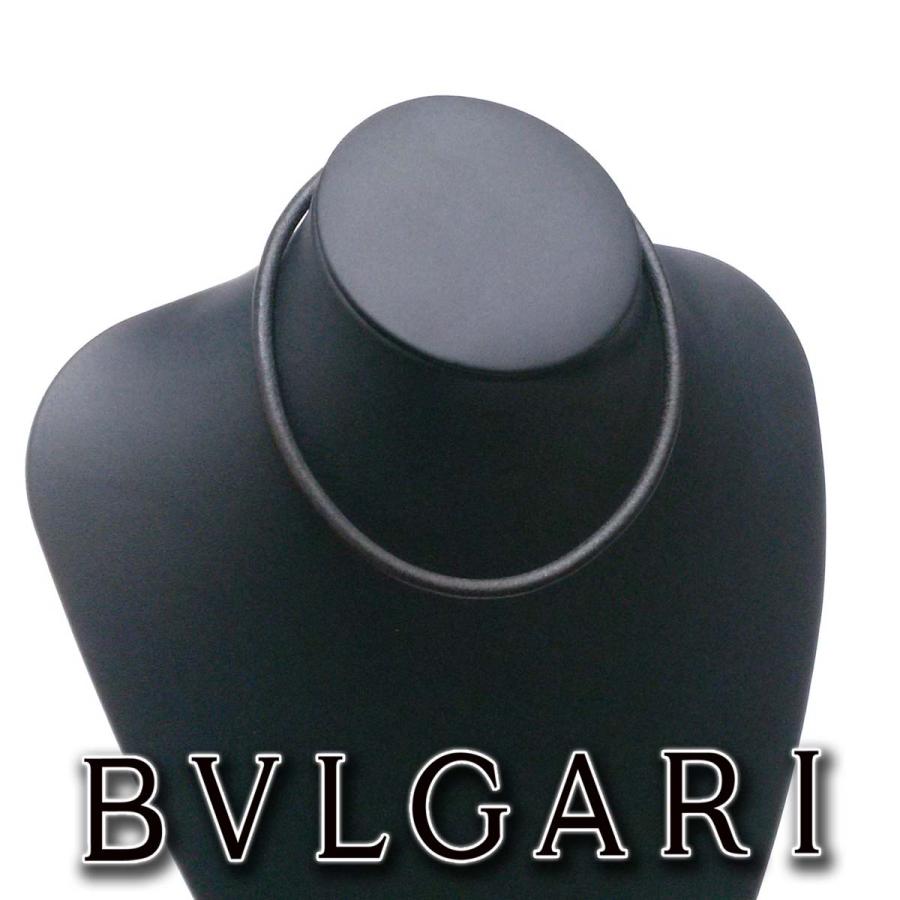BVLGARI ブラックレザーチョーカー