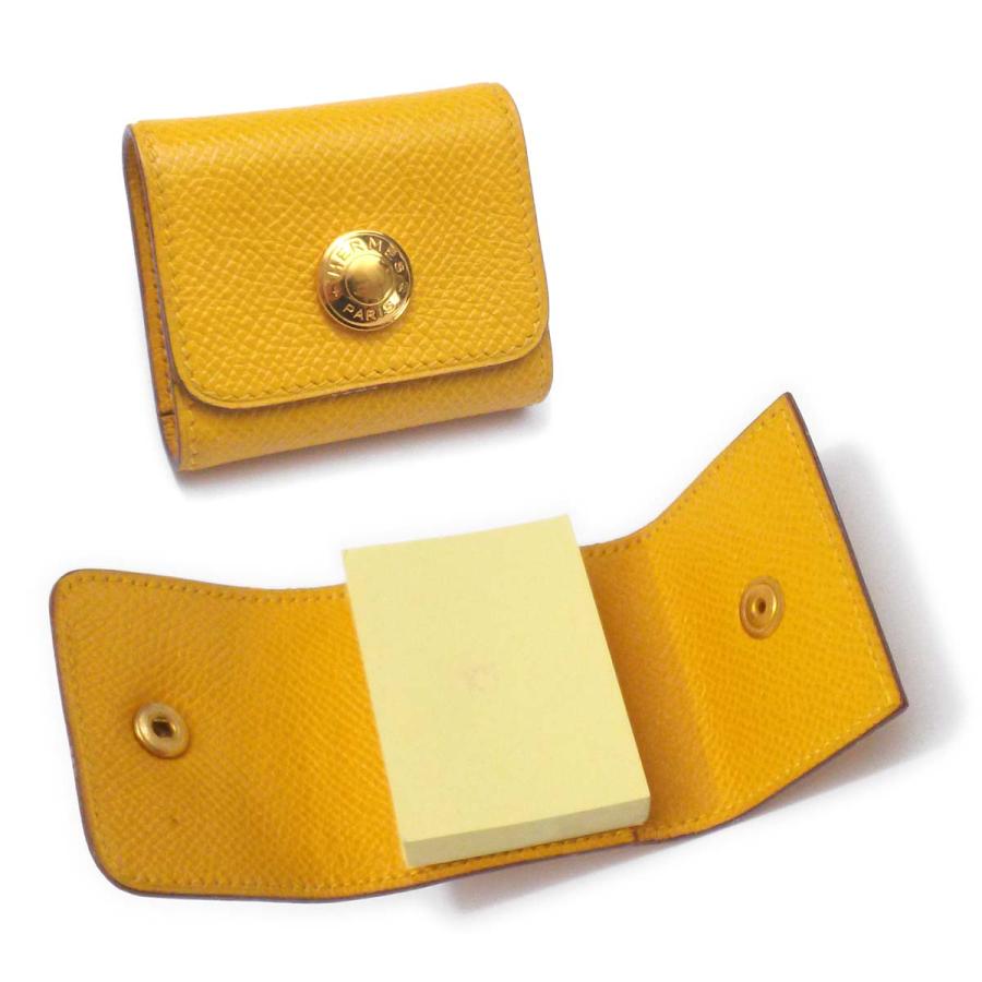 HERMES 【美品】エルメス 付箋 ふせん ポストイットケース 黄色  