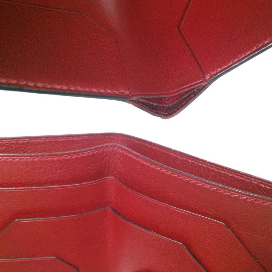 HERMES（エルメス） 【美品】エルメス 二つ折り札入れ 財布 ルージュ