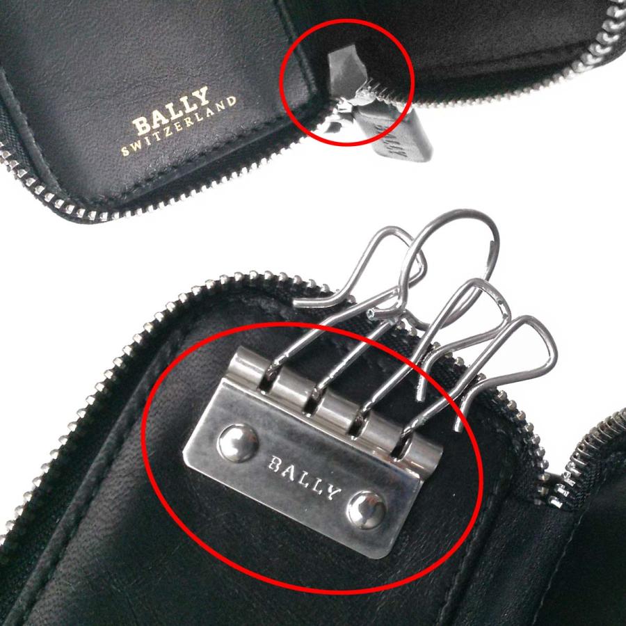 Bally（バリー） 【展示新品】 コインケース兼用キーケース（4連）黒
