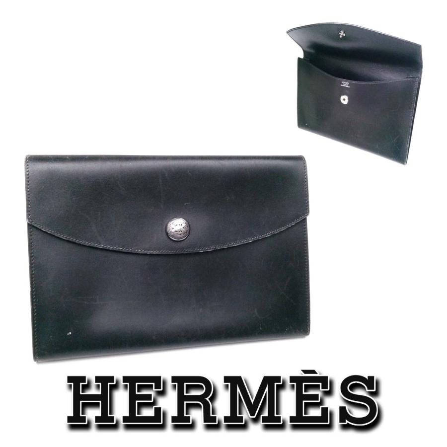 HERMES ブラック ポシェットリオ HERMES（エルメス） 【美品】エルメス ポシェットリオ ポシェット