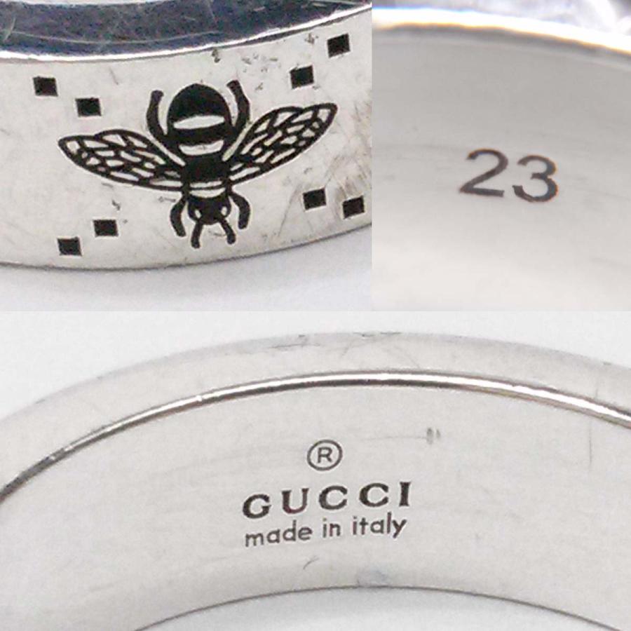 GUCCI（グッチ） 【美品】グッチ GG＆ビー 蜂リング 指輪 Bee シルバー