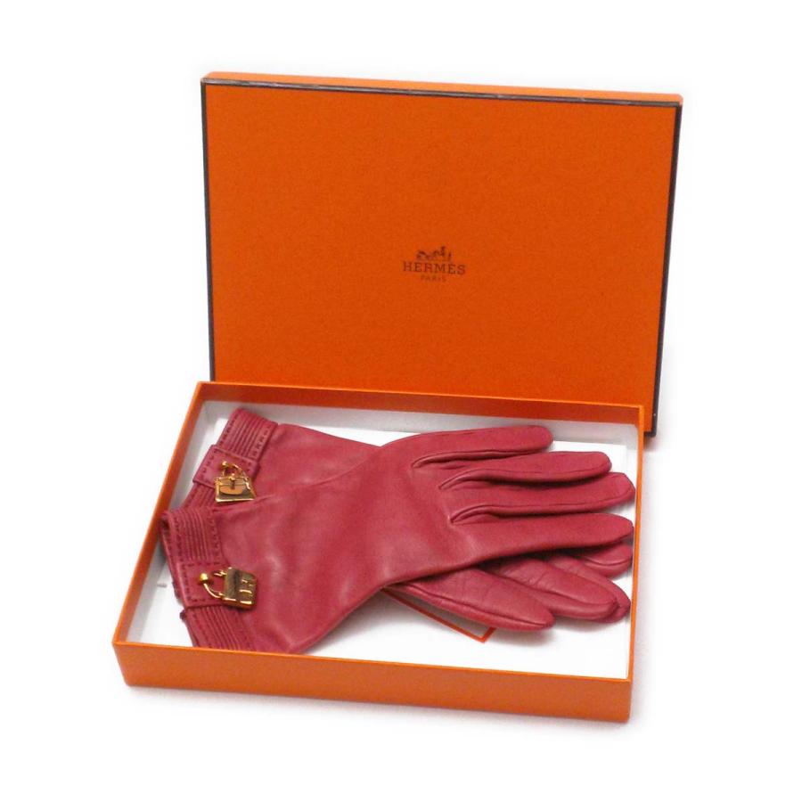 HERMES（エルメス） 【美品】エルメス 手袋 グローブ ルージュ バッグ 