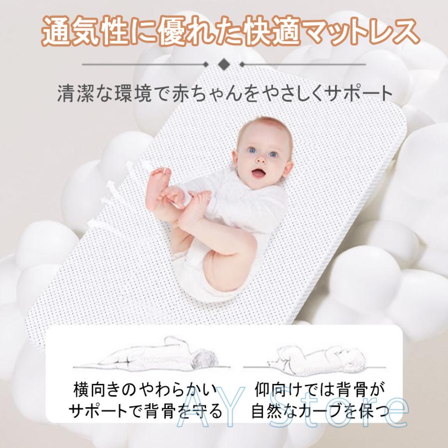 ベビーベッド 添い寝 ミニ 持ち運び 折りたたみ 五年保証 新生児 0ヶ 月~24ヶ月 ゆりかご 蚊帳 付き_12
