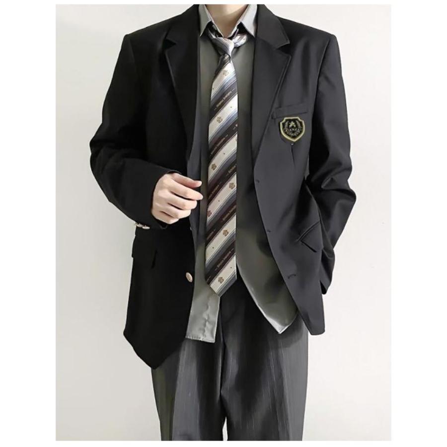 学生服 ロングパンツ 紺 無地 スクールジャケット ブレザー 男子高校
