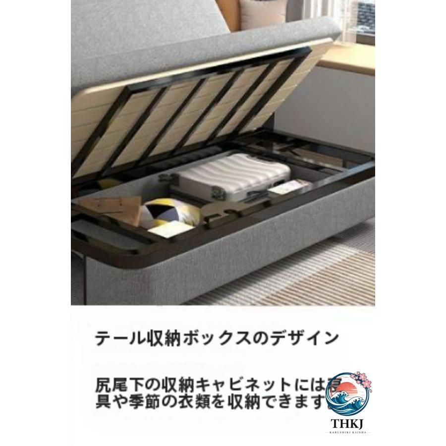 ソファーベッド 折りたたみ式 デッキチェア コンパクト 綿麻カバー洗濯可 多機能_7