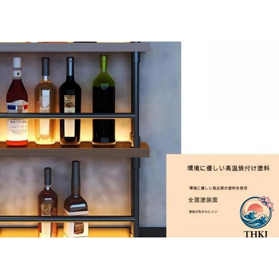 酒棚 見せびらかす ウィスキー 棚 鉄骨と生まれながらの実木を組み立て合 精神的な統合飾り気の無い 照度なし ウィスキー納める棚 ブドウ酒見せびらかす棚 赤ちょうちん用 記憶装置棚 飾りつけ式 おし