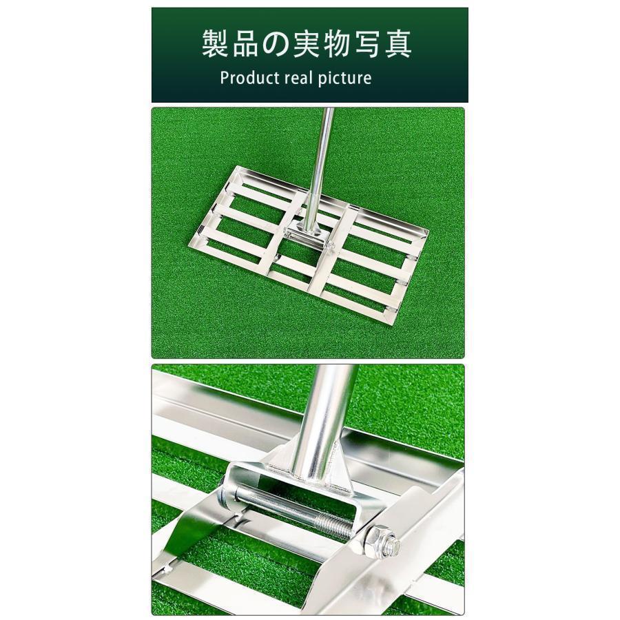 熊手 レーキ ハンドレーキ 芝生レーキ サッチ取りレーキ 芝生レベリングレーキステンレス鋼レベル土壌または汚れ地表面を簡単に TREEECFCST 903_9