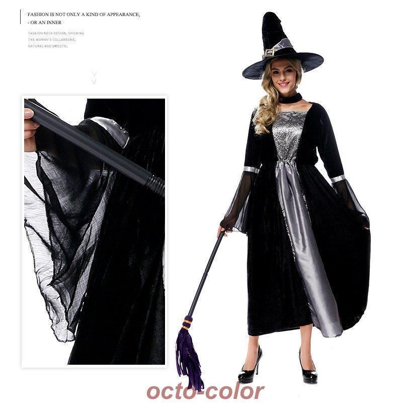 大きいサイズ M XL 女巫 メルヘンウィッチ まじょ 魔女 ウィッチガール ハロウィン衣装 大人用 女性用 レディース_5