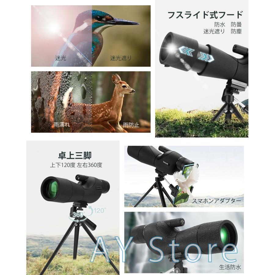 フィールドスコープ 望遠鏡 バードウォッチング 高倍率 単眼きょう