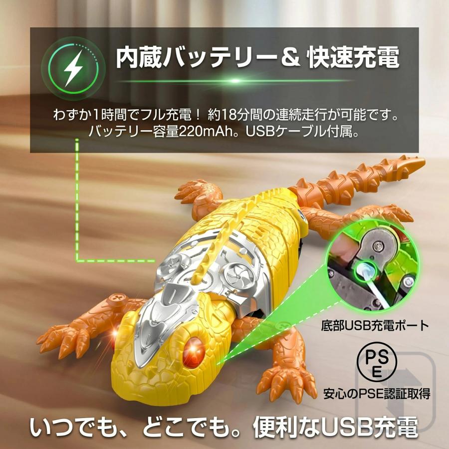 壁を走る ラジコン ラジコンカー 車 トカゲ おもちゃ ヤモリ 恐竜 男の子室内 遊び 壁 天井 登る 4モード 360度回転 光る LED 静音 USB充電 キッズ 小学生6~10歳 |  | 08