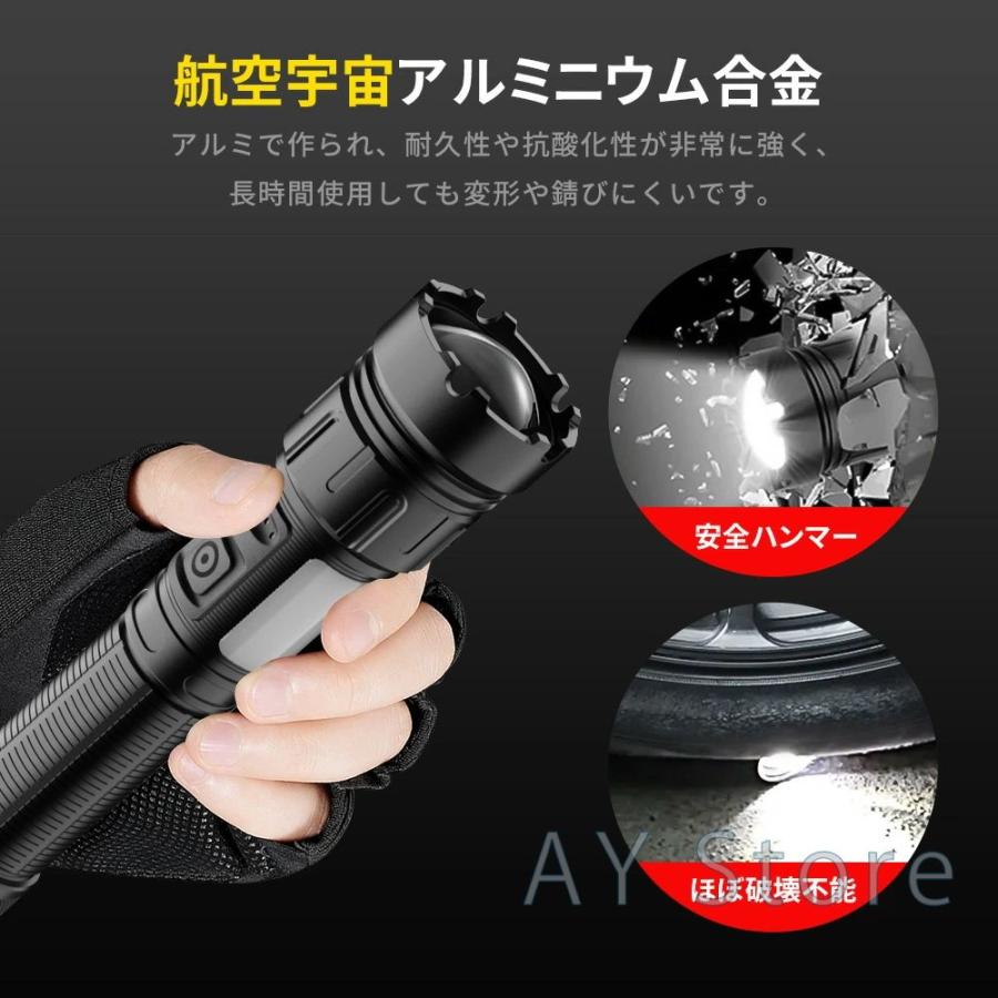 懐中電灯 led 強力 防災ライト 高輝度 ハンディライト ledライト 赤&白