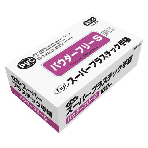 【3000枚】プラスチック手袋　Mサイズ スーパープラスチック手袋 Sサイズ 100枚入 30箱 3000枚 フジ