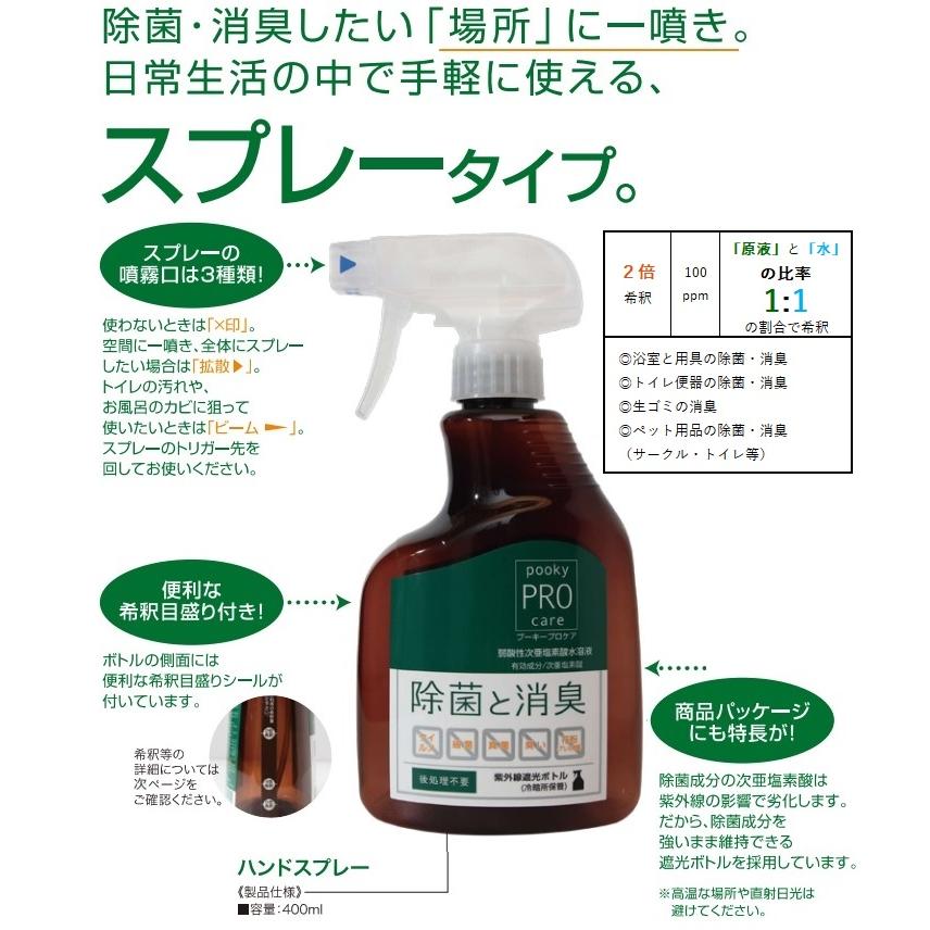 別途送料　プーキープロケア　【400ml空スプレー】　次亜塩素酸水　専用遮光ボトル |  | 02