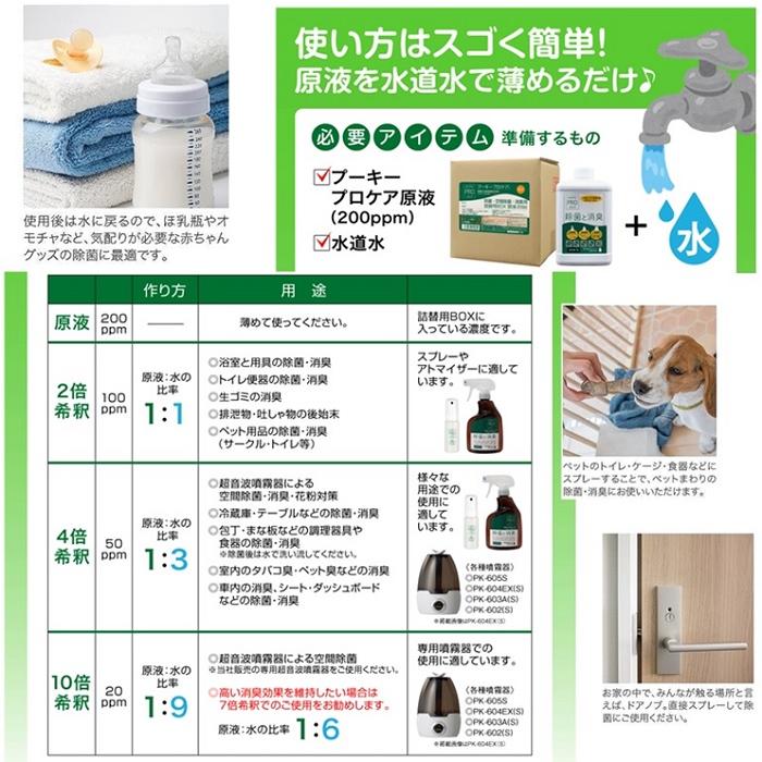 別途送料　プーキープロケア　【400ml空スプレー】　次亜塩素酸水　専用遮光ボトル |  | 03