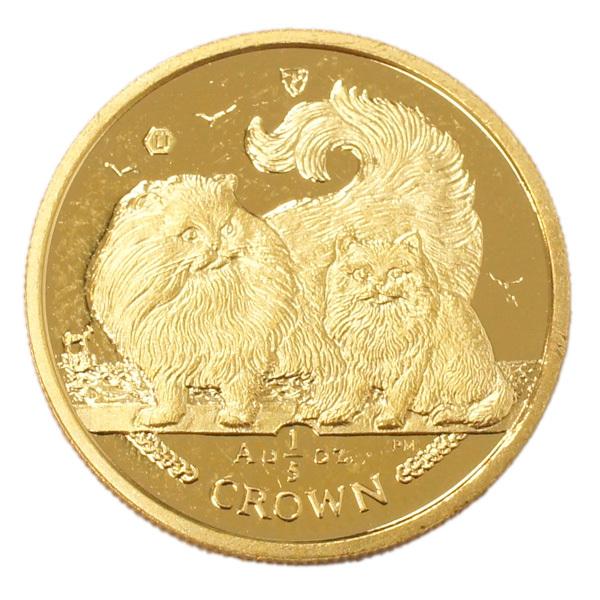 【2009年　チンチラ】キャットコイン 中古A/美品 マン島 キャットコイン 金貨 純金 1/5オンス 1/5