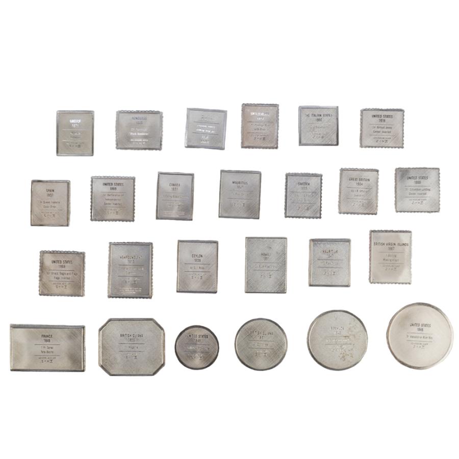 925シルバー　切手メダル　　純金　純銀 中古B/標準 メダル SV925 世界の切手 レプリカ 銀板 シルバープレート