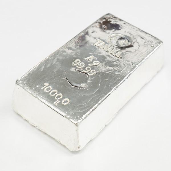 中古AB/使用感小 インゴット 純銀 1kg 田中貴金属 銀地金 品位