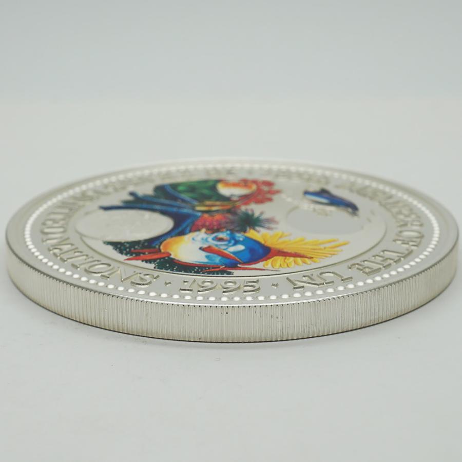 貨幣 パラオ共和国 国連50年 20ドル 銀貨 海洋図 156g 1995年 SV1000 シルバーコイン ケース付き メダル  【ジュエラー】  20446312