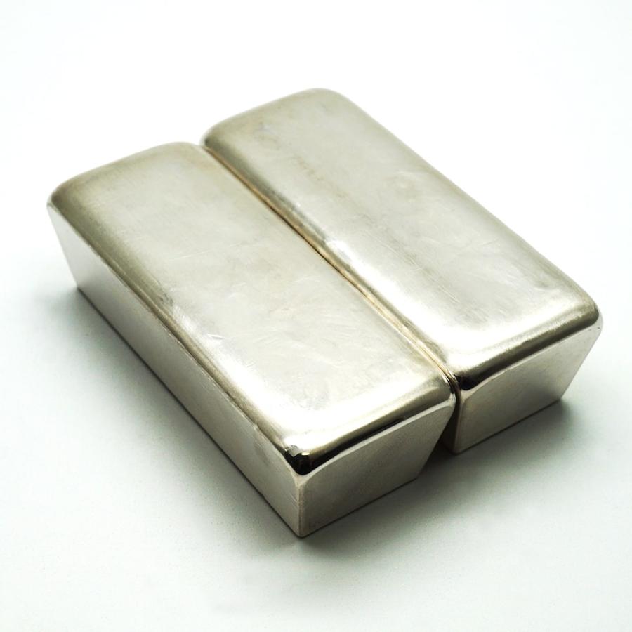 中古AB/使用感小 インゴット 純銀 500g 2点 1kg 1000g 石福金属 銀地金