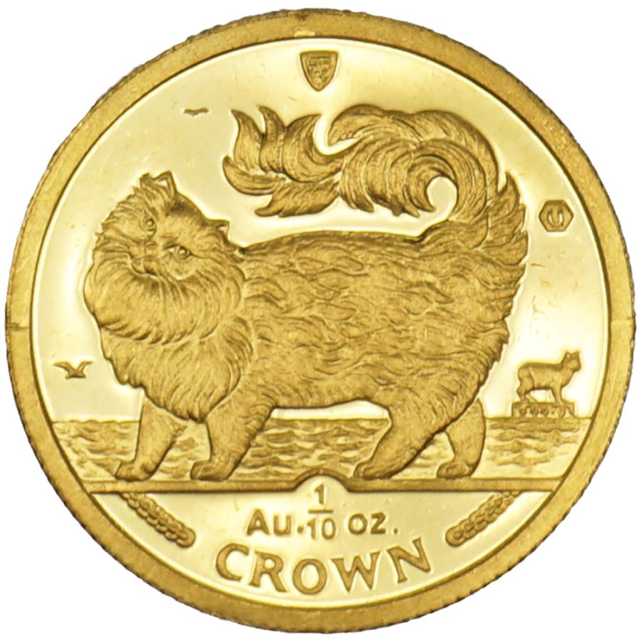 中古B/標準 貨幣 マン島 キャットコイン 1993年 メインクーン 1