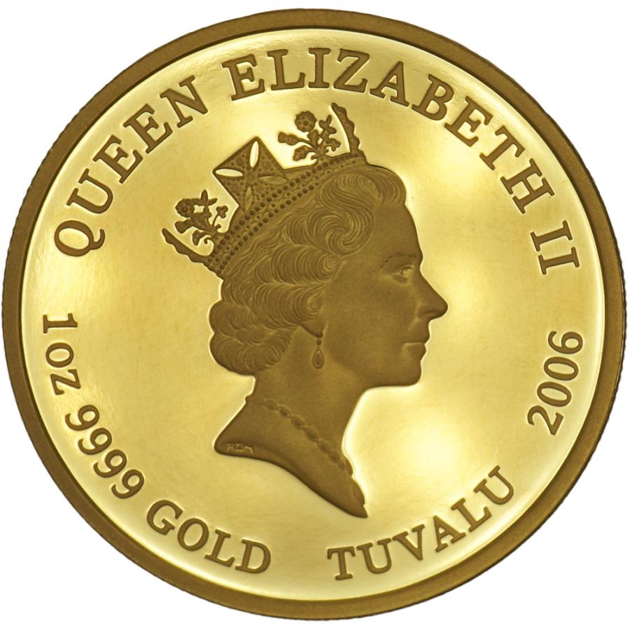 中古AB/使用感小 貨幣 鉄人28号 50周年記念 純金コイン 英連邦ツバル