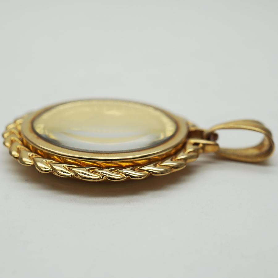 中古A/美品 コイン：K24/枠：K18 ペンダントトップ 純金コイン ダイアナ妃追悼 1/10oz イングランドローズ 両面ガラスカバー 20522294013 |  | 04