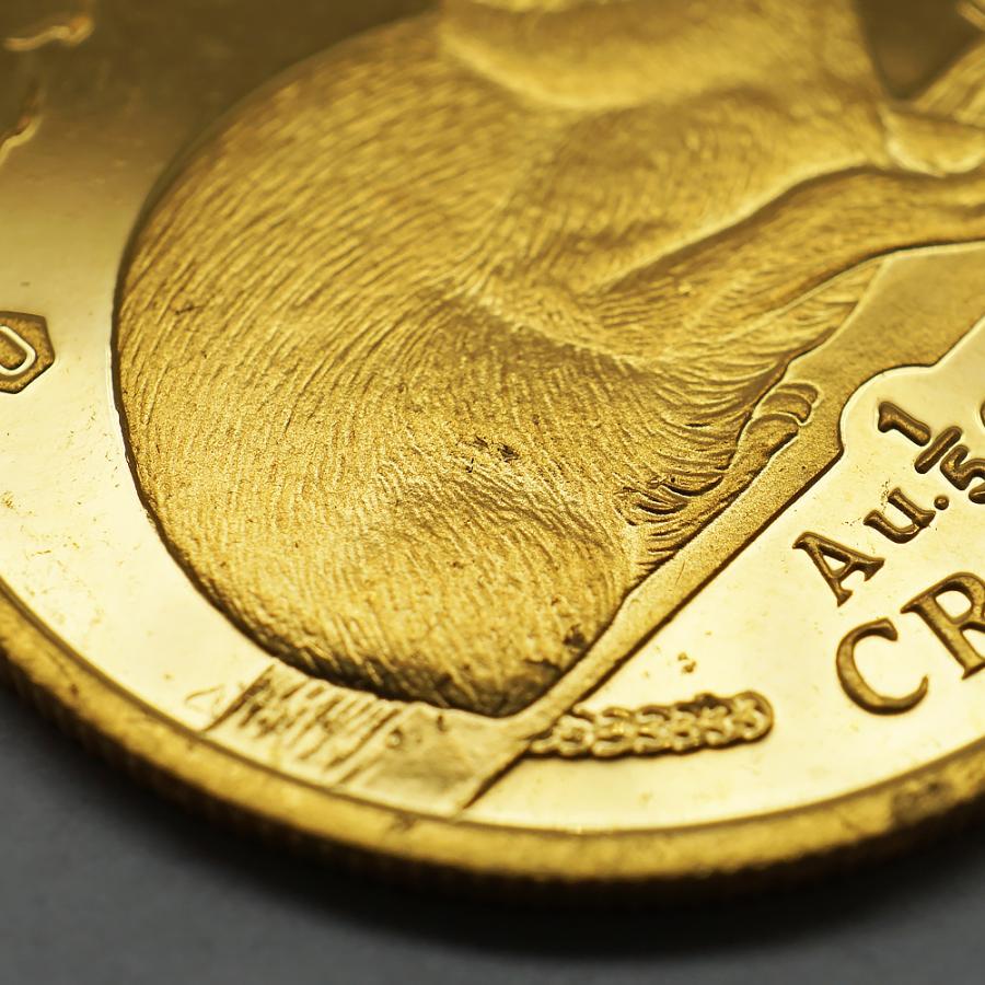 中古AB/使用感小 貨幣 マン島 キャットコイン 金貨 純金 1/5oz 約6.2g