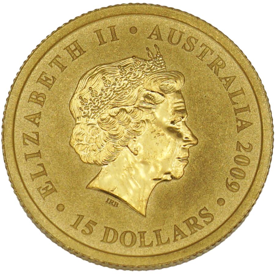 カンガルー金貨 オーストラリア 1/10オンス 流通品 2009年 中古AB/使用感小 貨幣 カンガルー 金貨 純金 1/10オンス 1/10oz