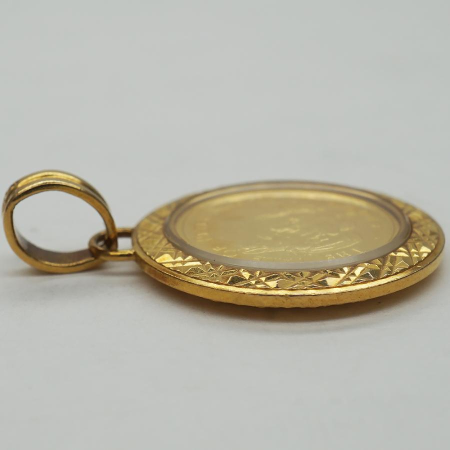 コイン：K24/枠：K18 ペンダントトップ 純金 ピーターラビットコイン