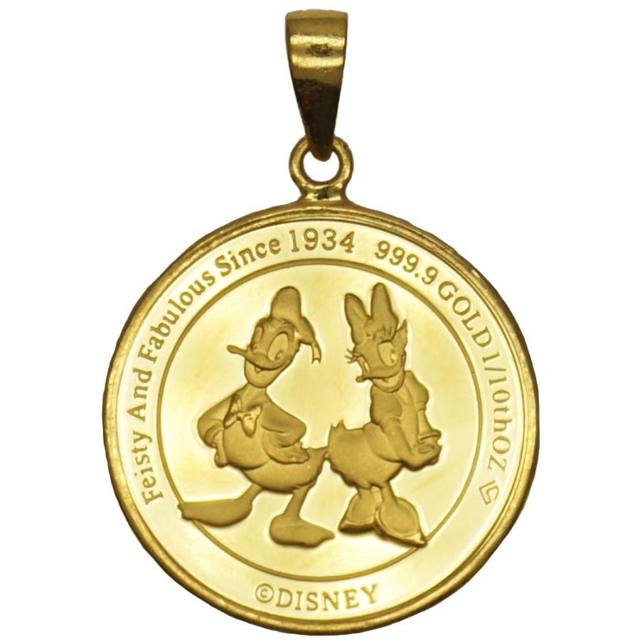 ペンダントトップ 純金コイン ディズニー ドナルドダック スクリーン