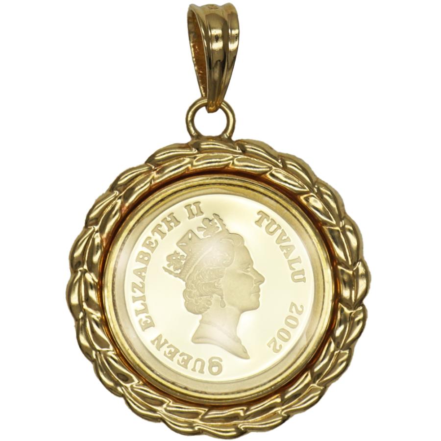 コイン：K24/枠：K18 ペンダントトップ ホース 2002年 1/10オンス 1