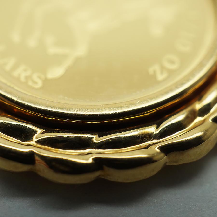 コイン：K24/枠：K18 ペンダントトップ ホース 2002年 1/10オンス 1